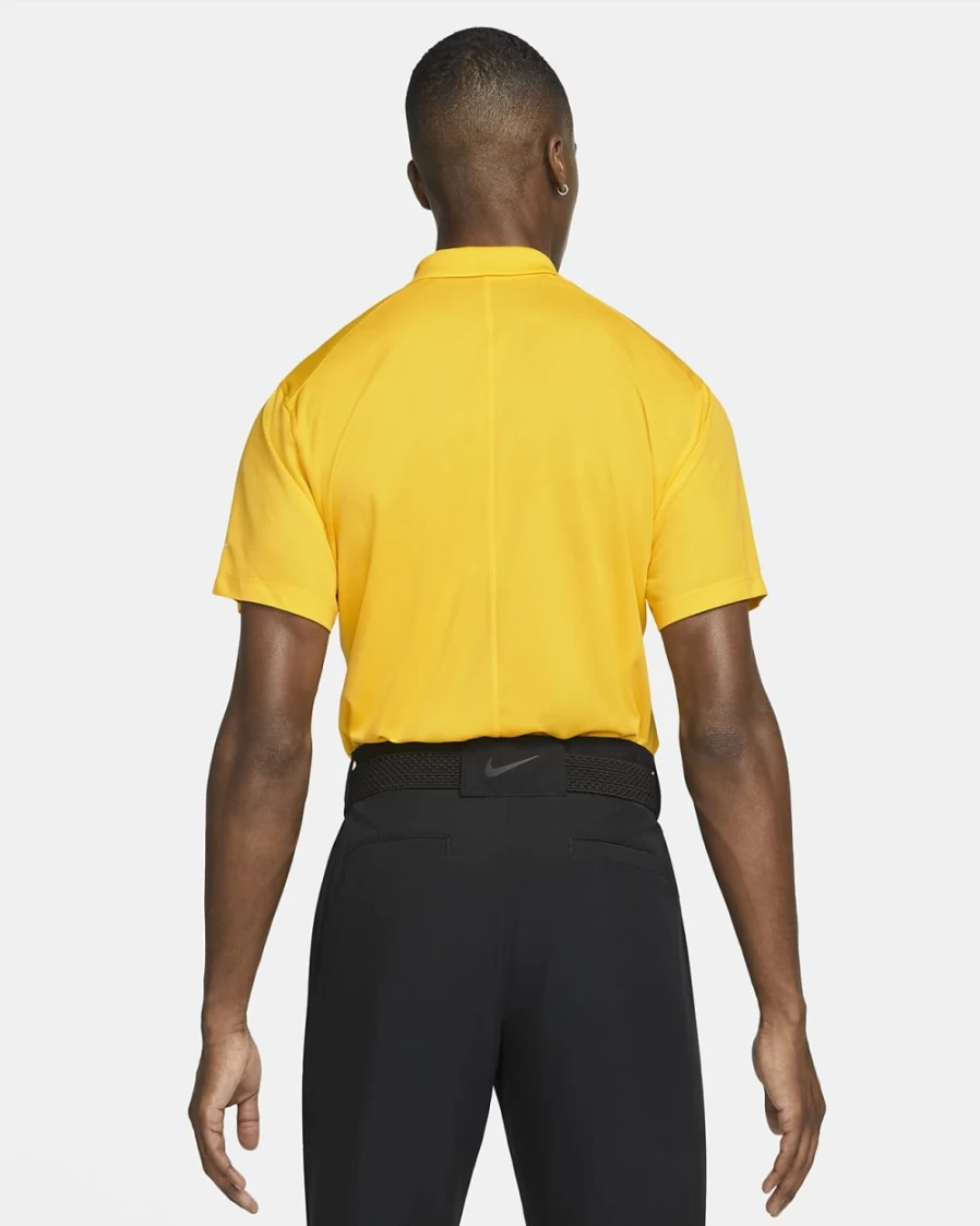 Nike Dri-FIT Victory Men's Golf Polo Shirt - Amarillo/White - Moisture-Wicking Performance Top