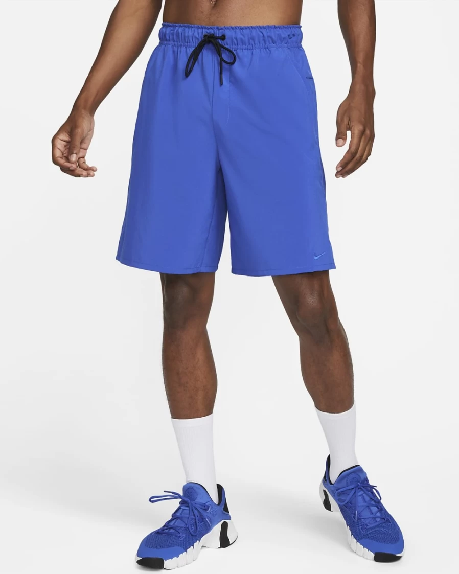 Nike Dri-FIT Unlimited Men's 9" Unlined Versatile Shorts in Game Royal/Black/Game Royal