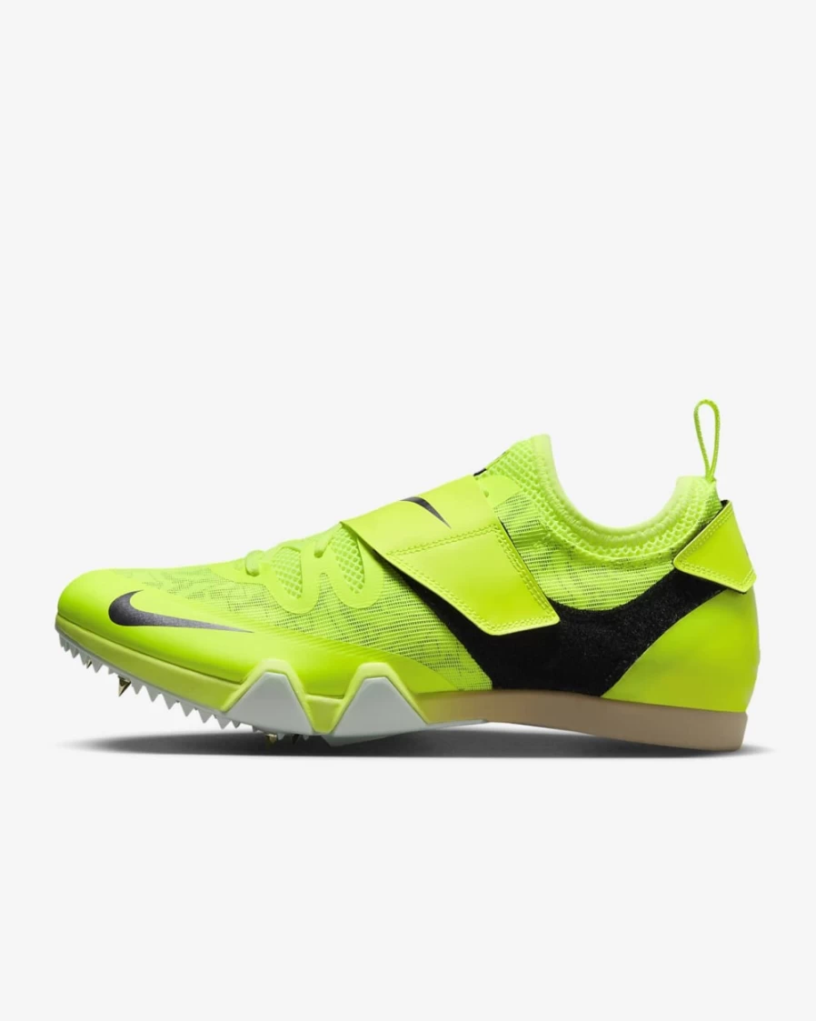 Nike Men's Pole Vault Elite Track & Field Jumping Spikes - Volt/Mint Foam/Vachetta Tan/Cave Purple