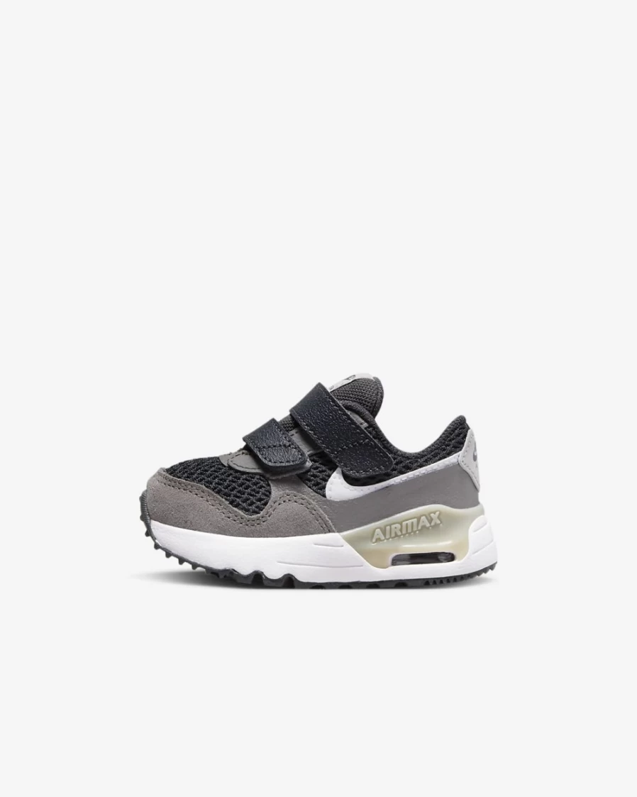 Nike Air Max SYSTM Baby Toddler Shoes for Boys & Girls - Dark Smoke Grey, Flat Pewter, Light Iron Ore, White