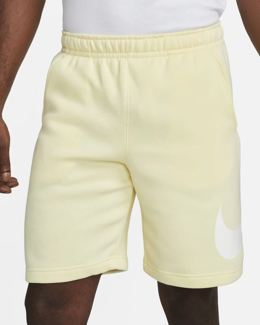 Nike Club Men's Graphic Shorts - Alabaster White Athletic Casual Wear