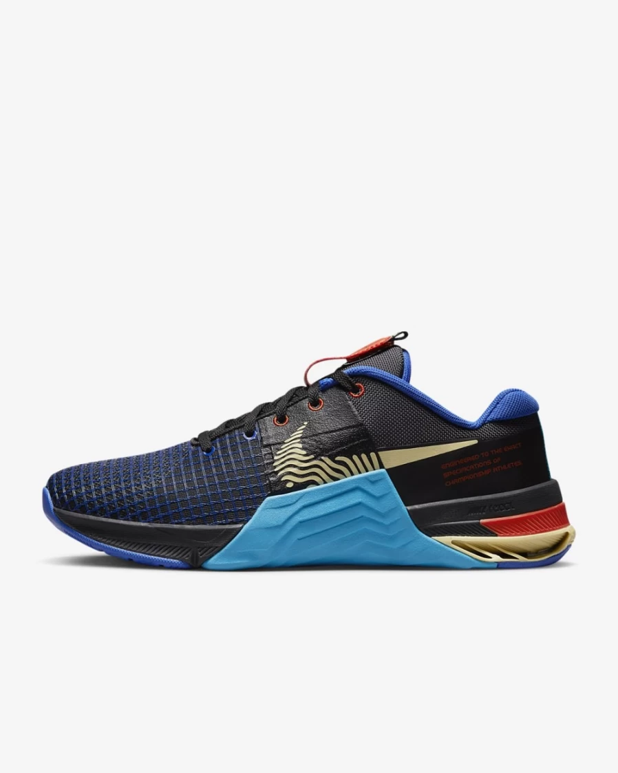 Nike Metcon 8 Men's Training Shoes - Anthracite, Blue Lightning, Hyper Royal, Citron Tint Colorway