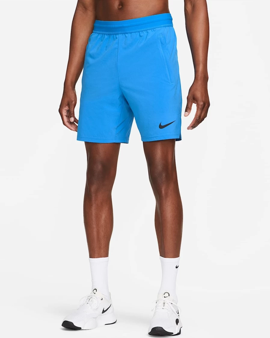 Nike Pro Dri-FIT Flex Vent Max 8" Men's Training Shorts - Light Photo Blue/Black
