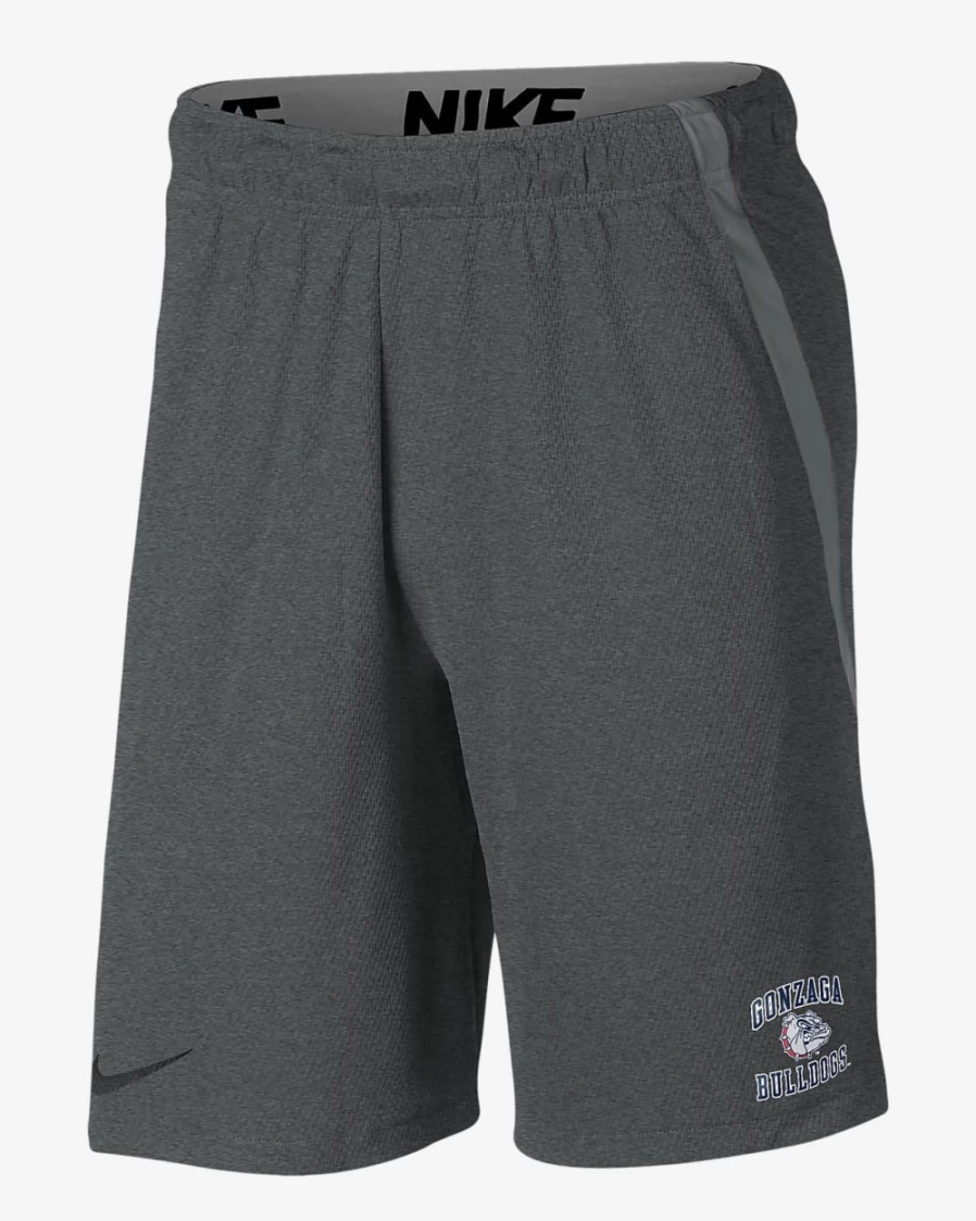 Nike Gonzaga Men's Basketball Shorts - Dark Grey Heather - Official College Team Apparel