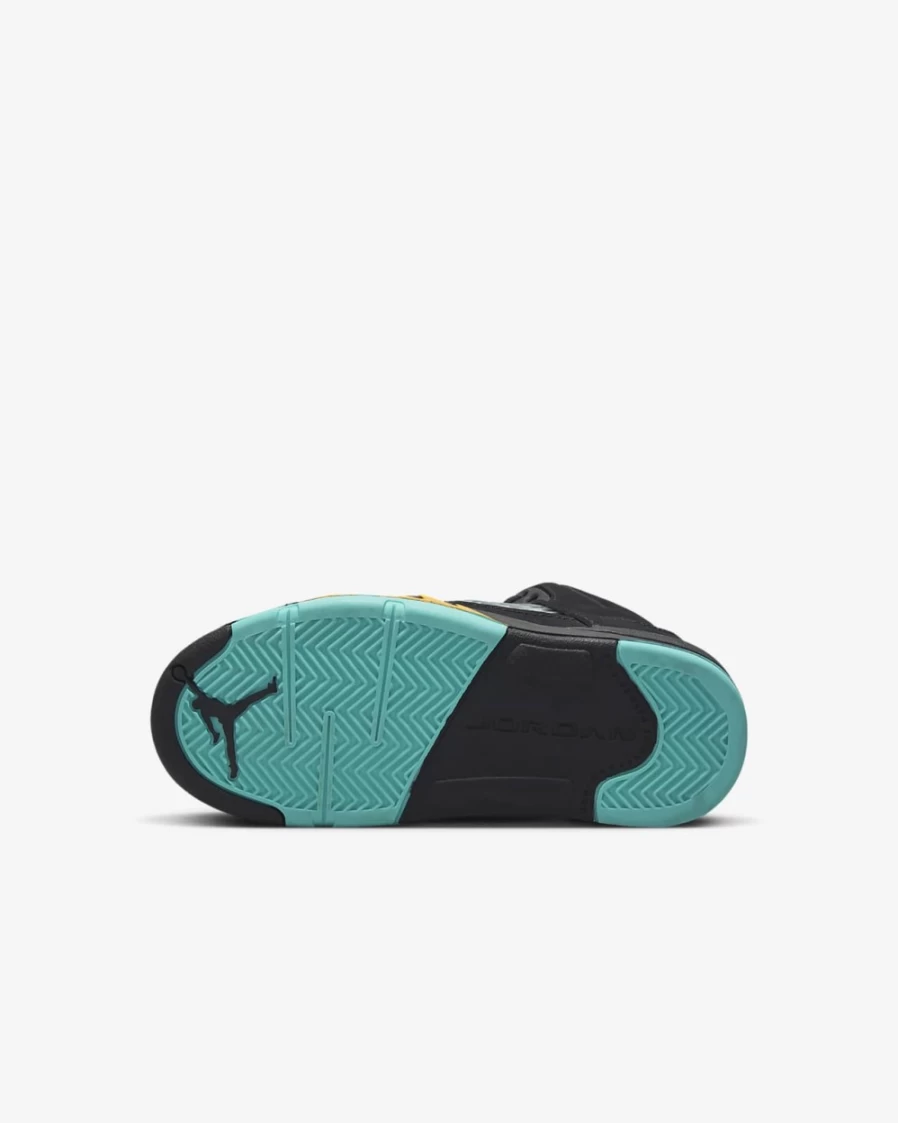 Nike Jordan 5 Retro Kids' Shoes - Black/Taxi/Aquatone for Boys and Girls