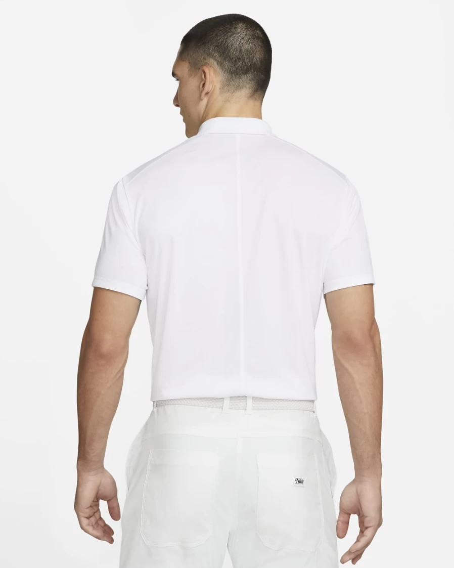 NikeCourt Dri-FIT Men's Tennis Polo Shirt - White/Black - Moisture-Wicking Performance Top