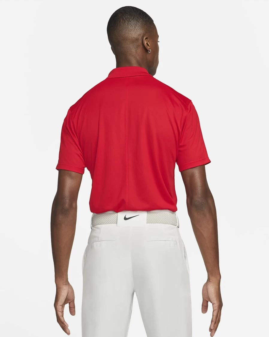 Nike Dri-FIT Victory Men's Golf Polo Shirt - University Red/White, Moisture-Wicking, Breathable, Comfortable Fit