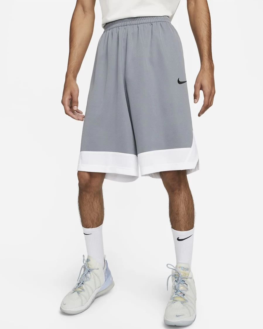 Nike Dri-FIT Icon Men's Basketball Shorts - Cool Grey/White/Black - Breathable Performance Shorts for Men