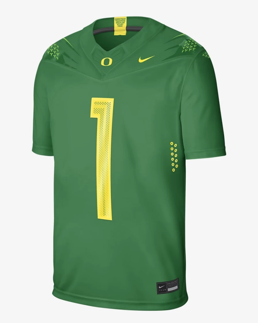 Nike Oregon Ducks Apple Green Men's Football Game Jersey - Official College Team Apparel