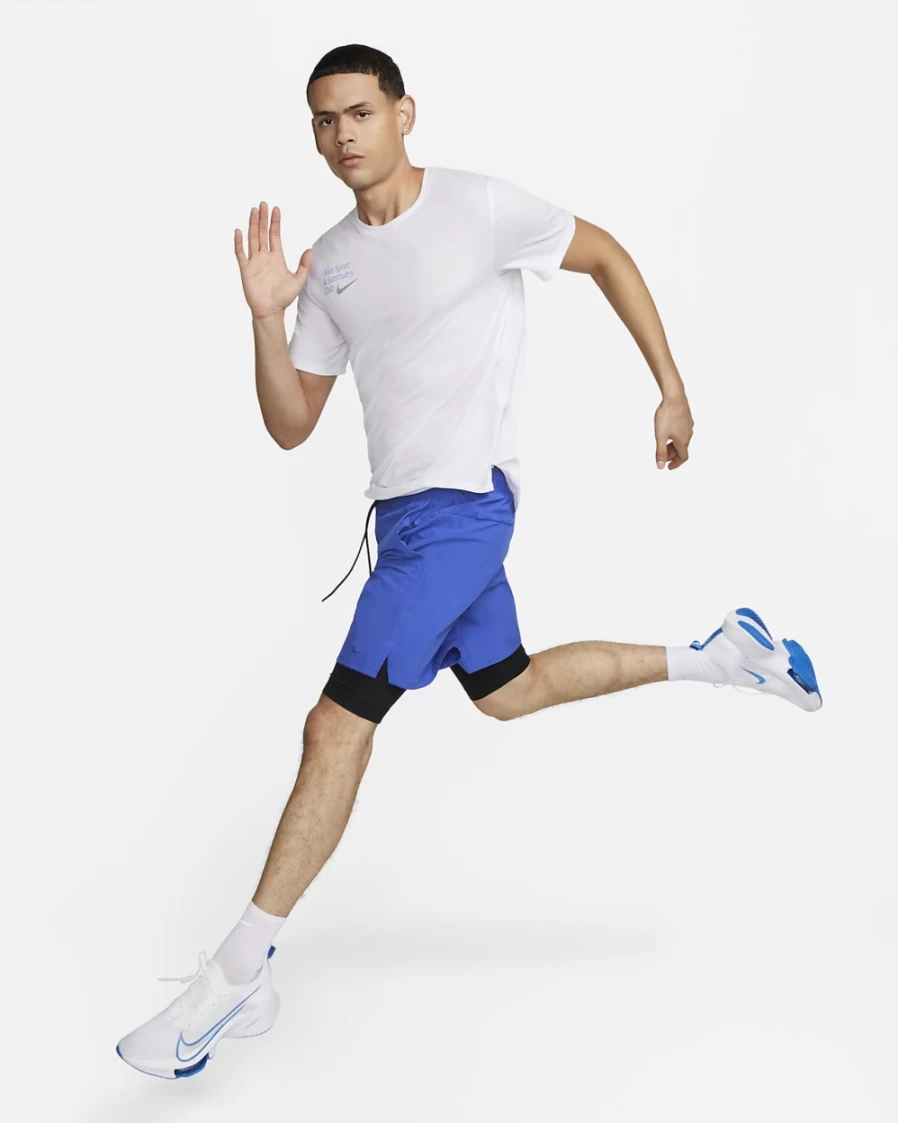Nike Dri-FIT Unlimited Men's 7" 2-in-1 Running Shorts - Game Royal/Black - Versatile Athletic Shorts for Training & Workouts