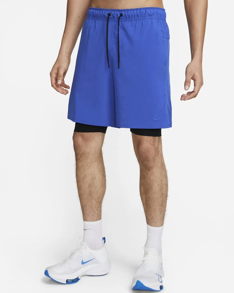 Nike Dri-FIT Unlimited Men's 7" 2-in-1 Running Shorts - Game Royal/Black - Versatile Athletic Shorts for Training & Workouts