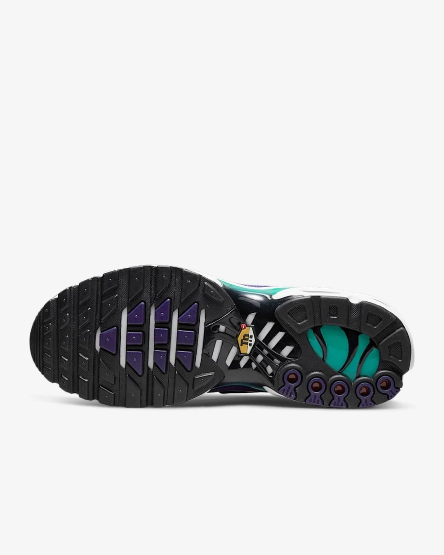 Nike Air Max Plus Men's Shoes - White, Grape Ice, New Emerald, Black Colorway