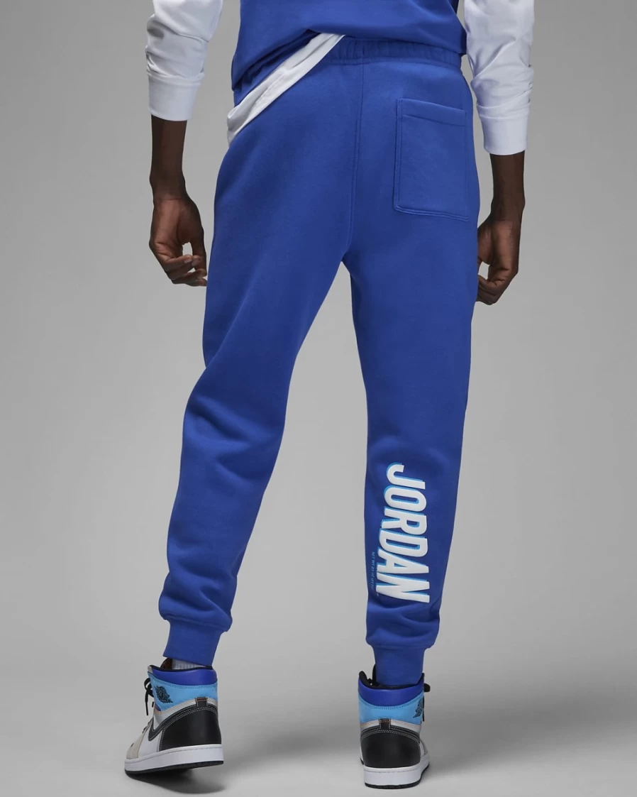 Nike Jordan Flight MVP Men's Fleece Pants - Game Royal/Rush Orange Athletic Sweatpants