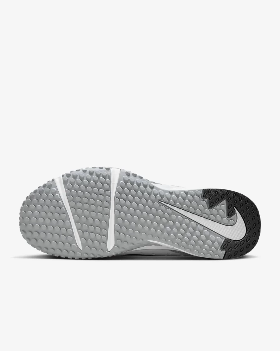 Nike Alpha Huarache Varsity 4 Turf Baseball Shoes for Men - White/Wolf Grey/Pure Platinum/Black