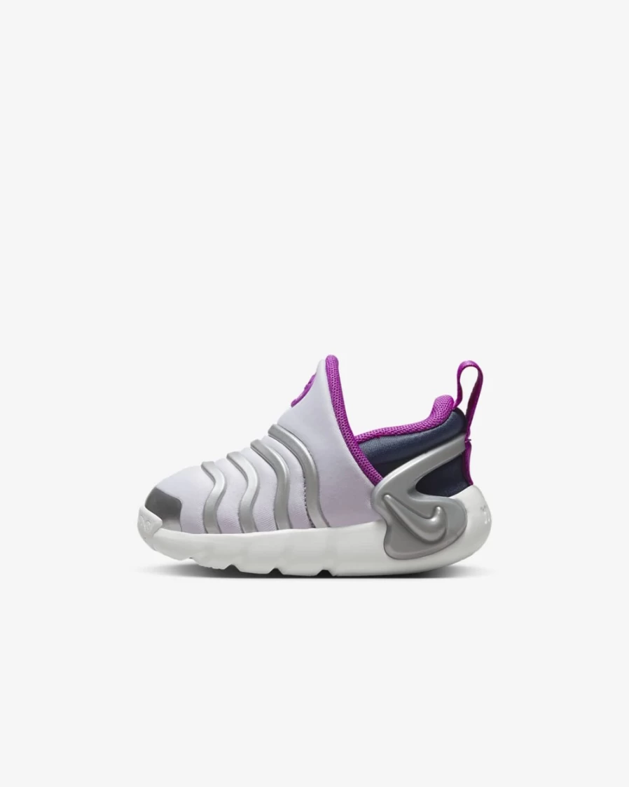 Nike Dynamo Go Easy On/Off Baby Toddler Shoes for Boys & Girls - Violet Frost/Midnight Navy/Vivid Purple/Metallic Silver