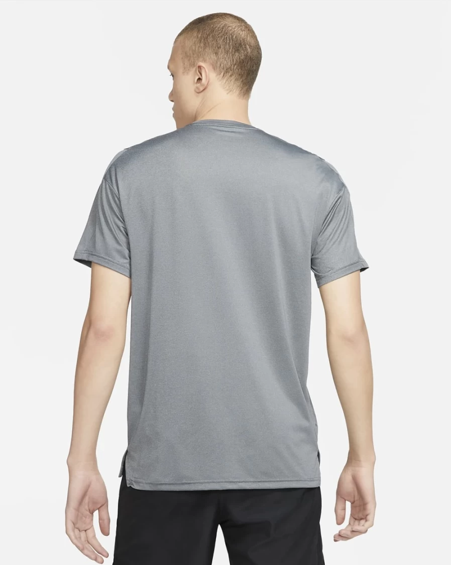 Nike Pro Dri-FIT Men's Training T-Shirt - Moisture-Wicking Workout Top (Black/Smoke Grey/Heather)