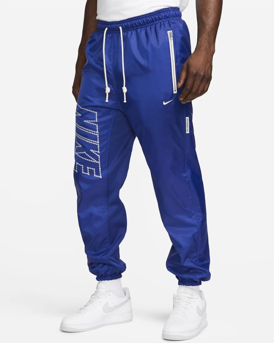 Nike Therma-FIT Men's Winter Basketball Pants - Deep Royal Blue & Pale Ivory, Cold Weather Training & Streetwear