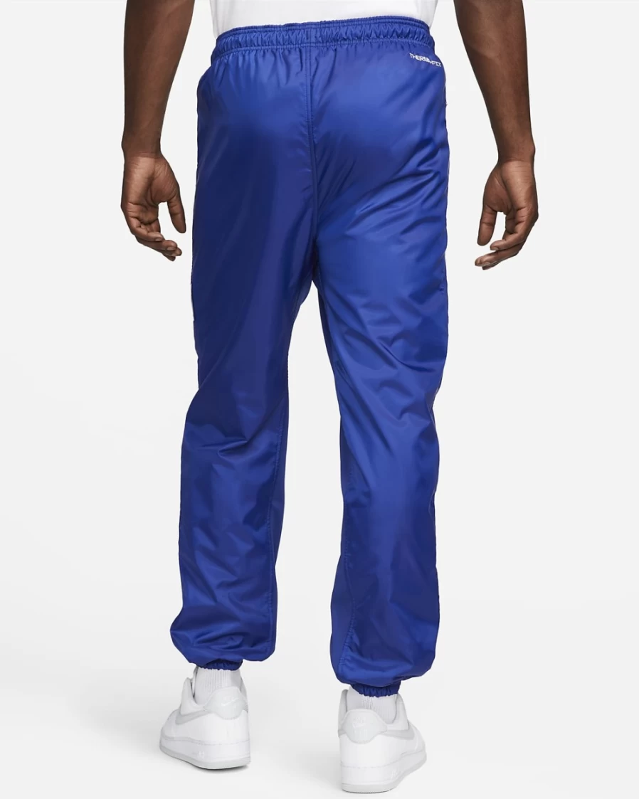 Nike Therma-FIT Men's Winter Basketball Pants - Deep Royal Blue & Pale Ivory, Cold Weather Training & Streetwear