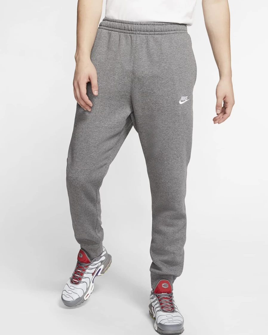 Nike Men's Club Fleece Joggers - Charcoal Heather/Anthracite/White Sweatpants