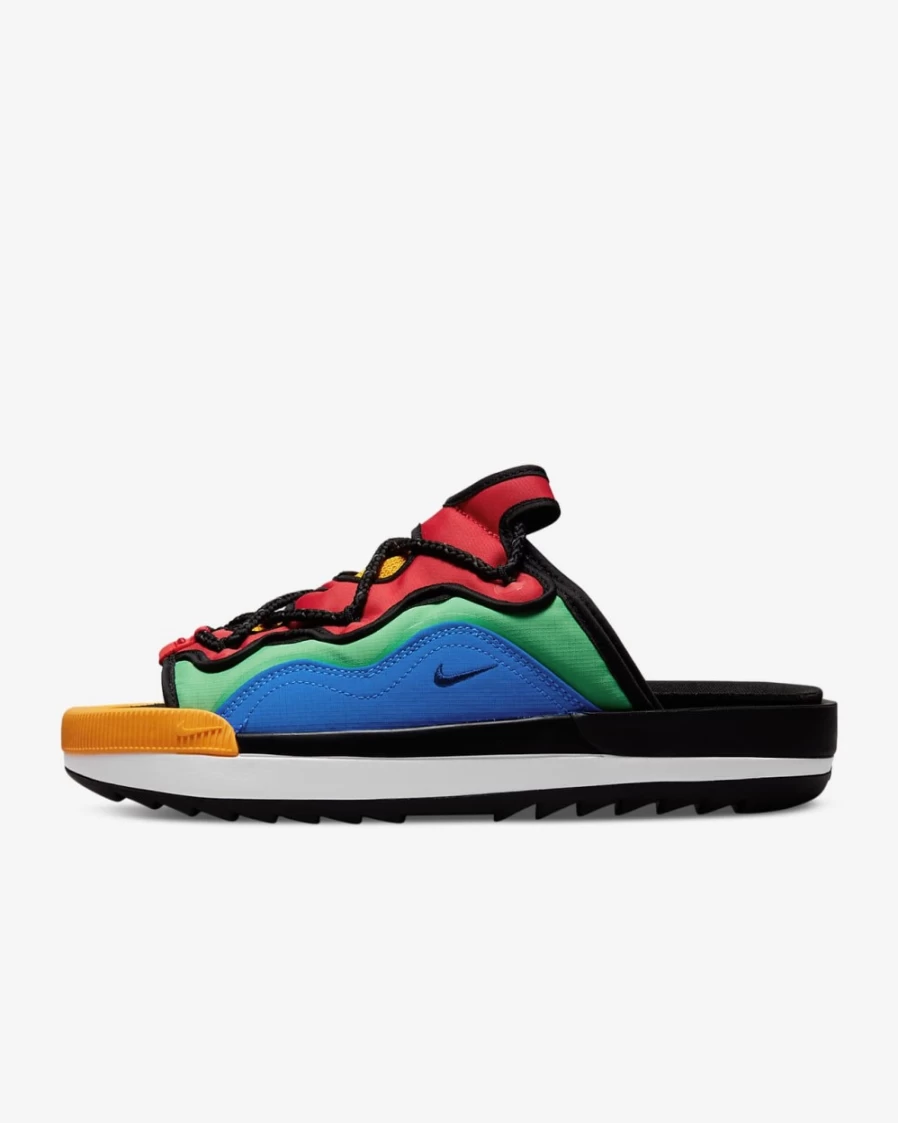 Nike Offline 2.0 PRM Men's Slides Mules Light Green Spark/University Red/Game Royal/Black