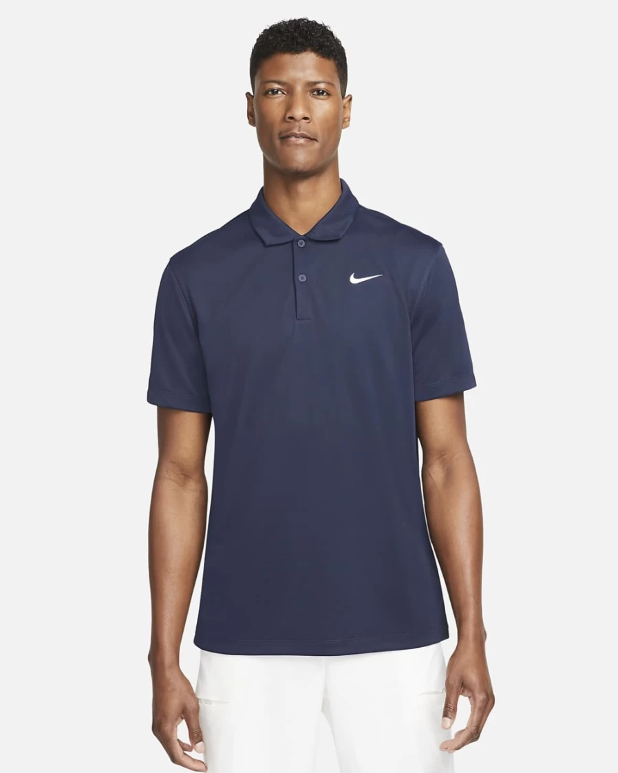 NikeCourt Dri-FIT Men's Tennis Polo Shirt - Obsidian/White, Moisture-Wicking, Breathable Fabric for Men's Sports & Active Wear
