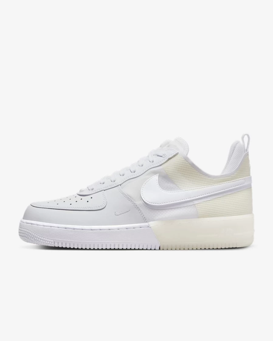 Nike Air Force 1 React Men's White/White Athletic Shoes
