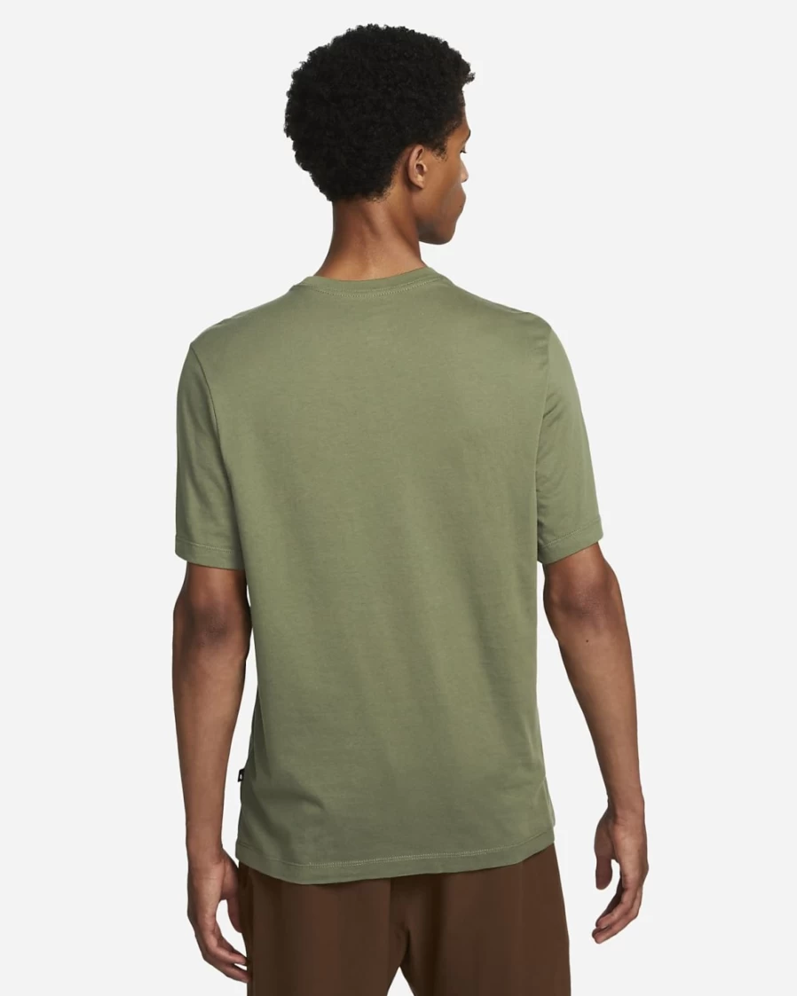 Nike Men's Medium Olive Sportswear T-Shirt - Athletic Comfort Fit Tee