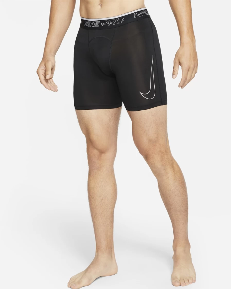 Nike Pro Dri-FIT Men's Training Shorts - Black/White - Moisture-Wicking & Breathable