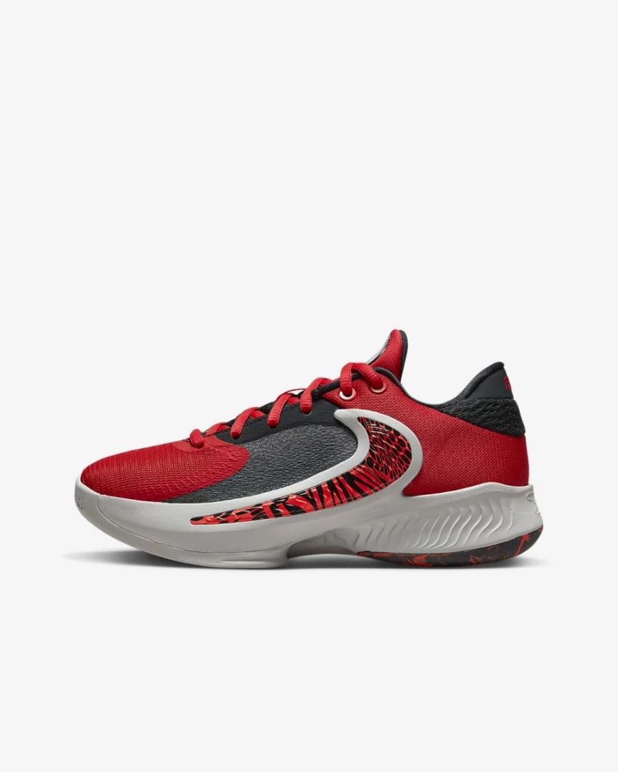 Nike Freak 4 Big Kids' Basketball Shoes - University Red/Safety Orange/Black/Bright Crimson for Boys and Girls