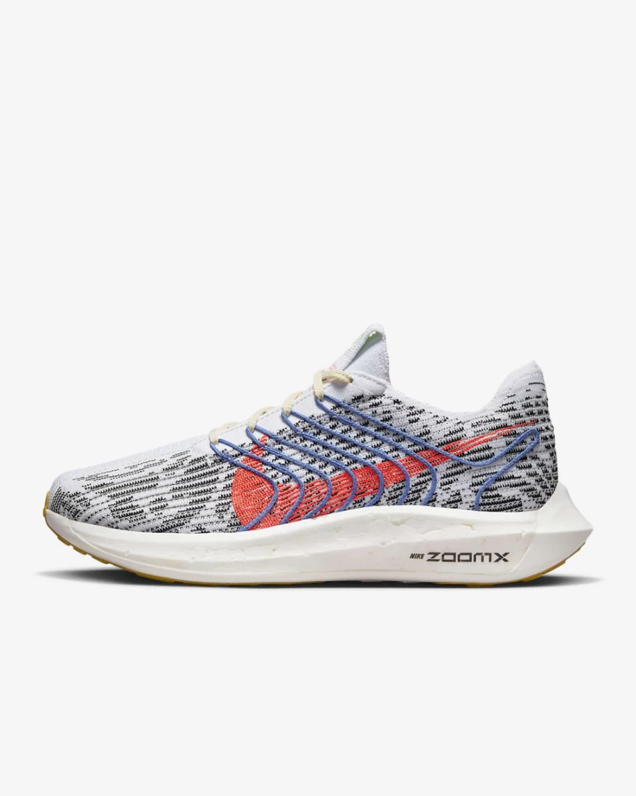 Nike Pegasus Turbo Next Nature Men's Road Running Shoes - Pure Platinum/Black/Medium Blue/Bright Crimson