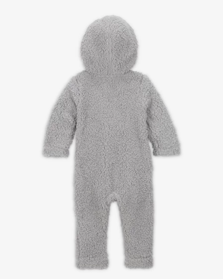 Nike Baby (12-24 Months) Light Smoke Grey Unisex Full-Zip Coverall Jumpsuit
