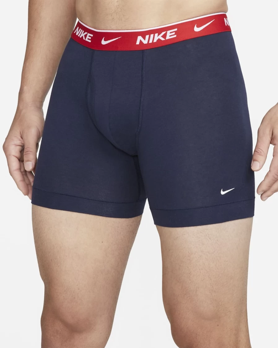 Nike Men's Dri-FIT Essential Cotton Stretch Boxer Briefs 3-Pack - Obsidian