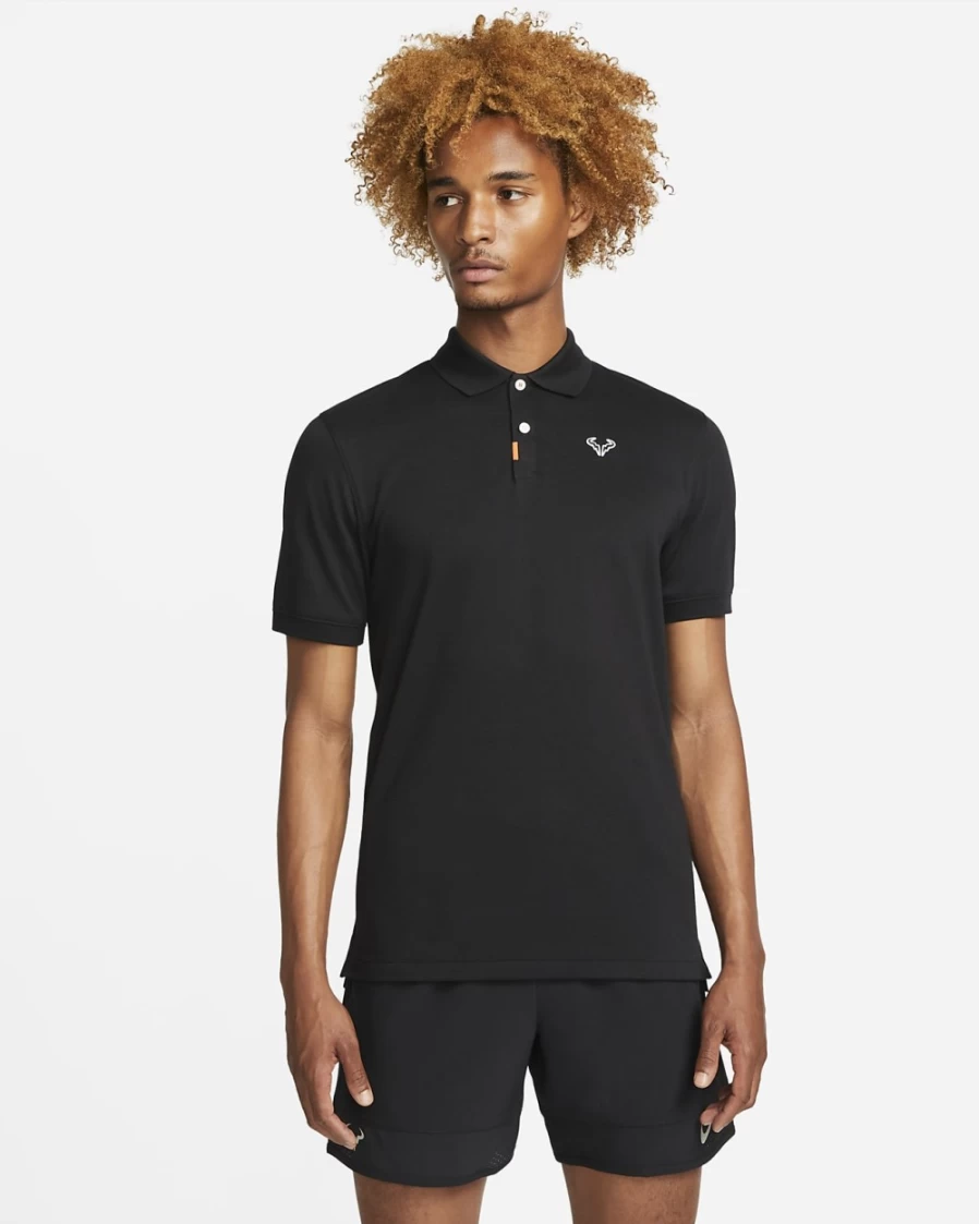 Nike Men's Slim-Fit Polo Shirt - Black/White - Rafa Collection