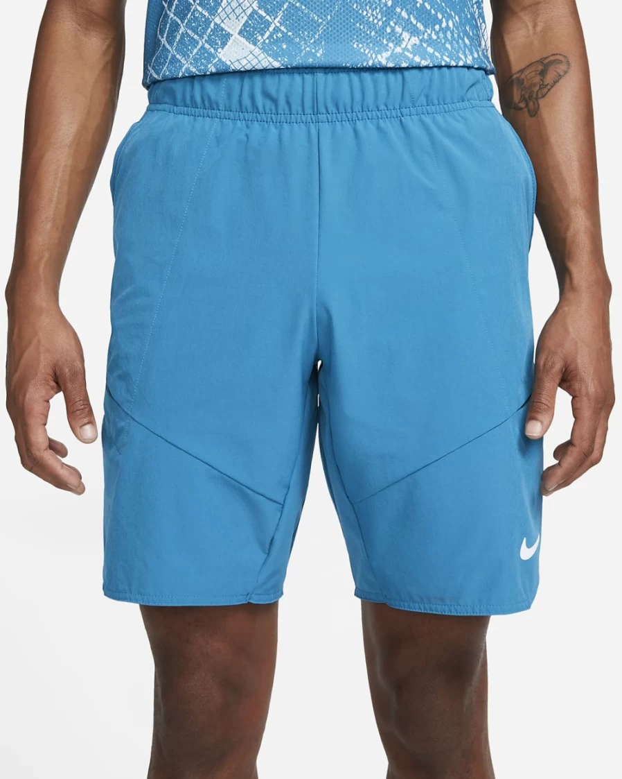 NikeCourt Dri-FIT Advantage Men's Tennis Shorts in Green Abyss/White - Breathable Quick-Dry Athletic Shorts for Men