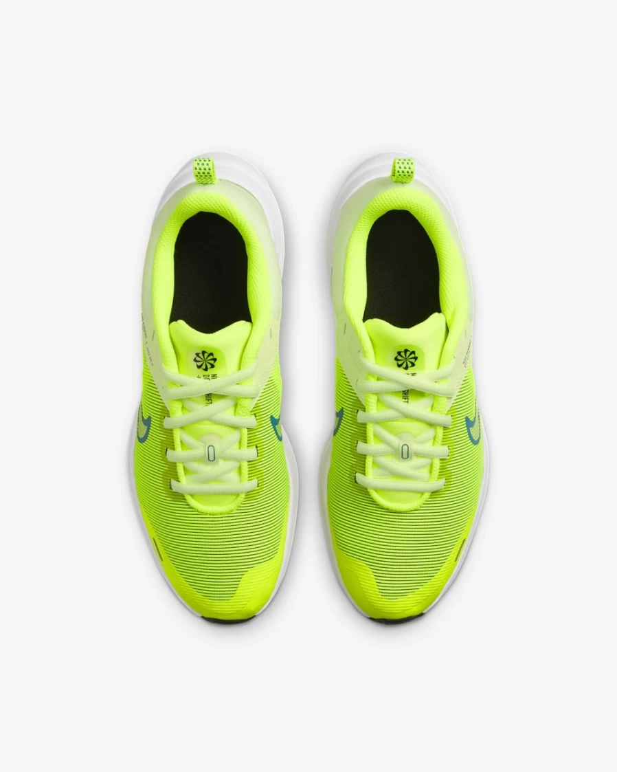 Nike Downshifter 12 Big Kids' Road Running Shoes for Boys & Girls - Volt/Barely Volt/Black/Bright Spruce