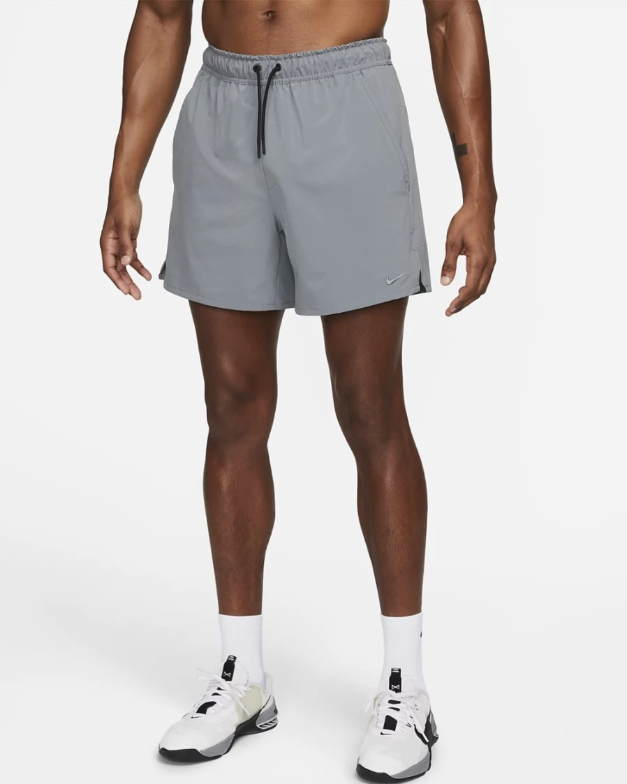 Nike Dri-FIT Unlimited Men's 5" Shorts - Smoke Grey/Black, Breathable Quick-Dry Workout Running Athletic Shorts for Men