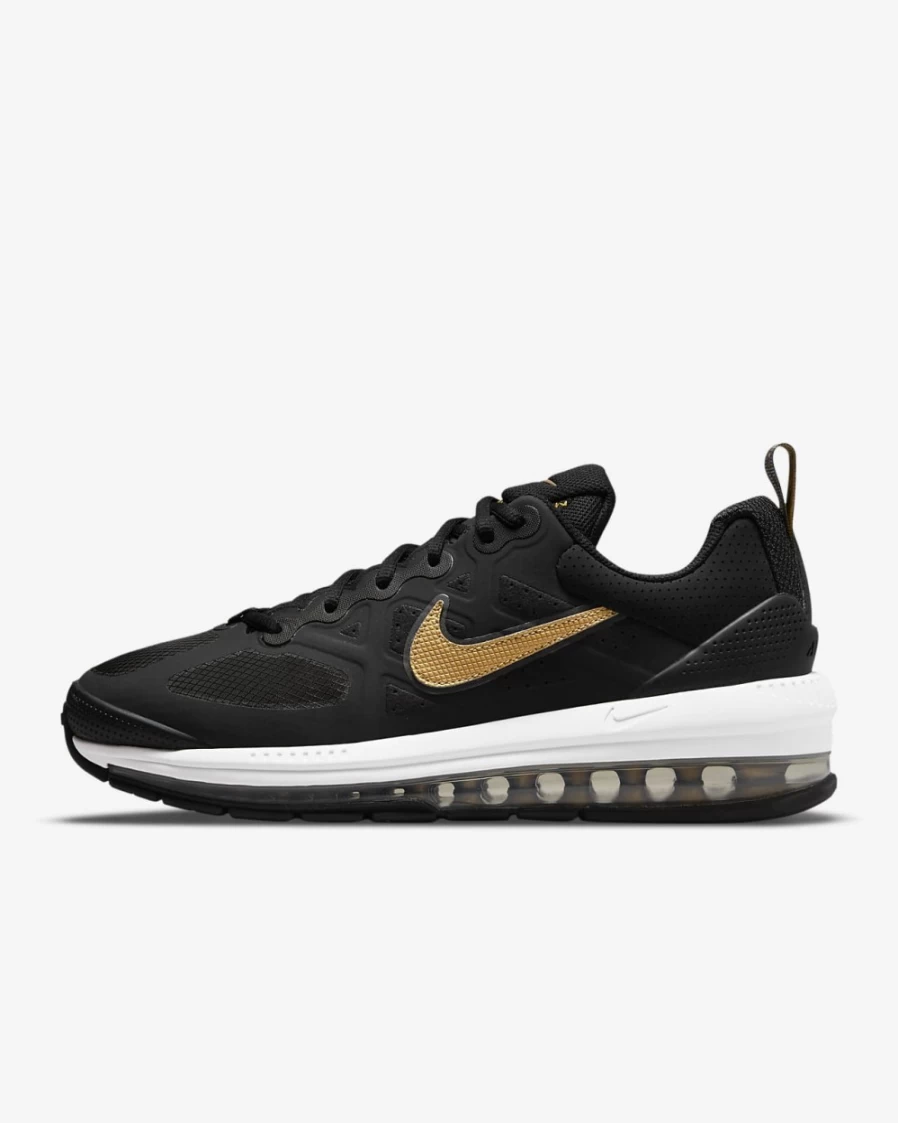 Nike Air Max Genome Men's Shoes - Black/White/Metallic Gold Running Shoes for Men