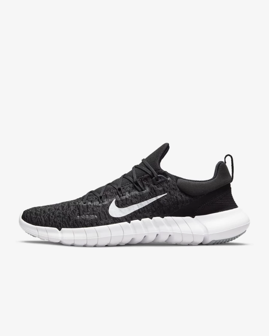 Nike Free Run 5.0 Men's Black Road Running Shoes - Lightweight & Breathable for Training