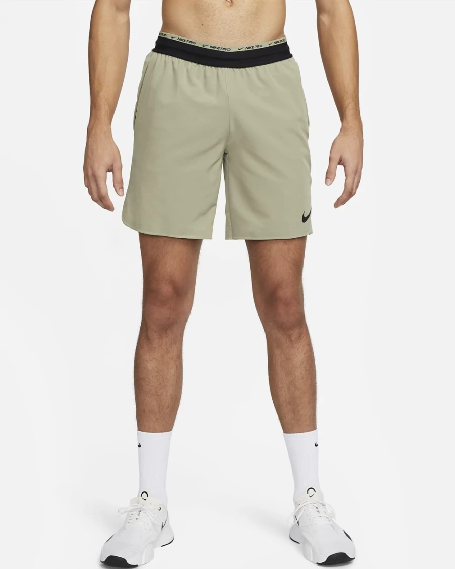 Nike Dri-FIT Flex Rep Pro Men's 8" Training Shorts in Neutral Olive/Black – Moisture-Wicking & Lightweight