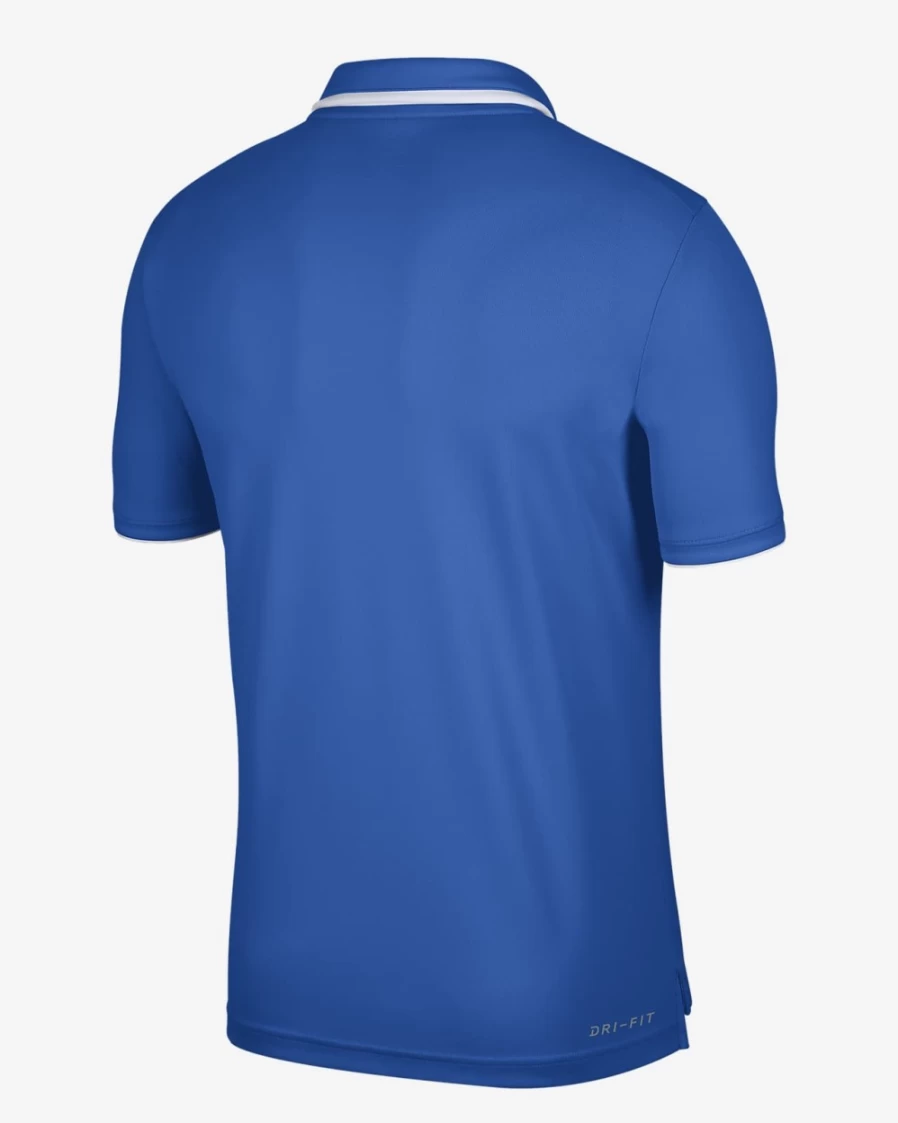 Nike Dri-FIT UV Men's Polo Shirt - UCLA Bruins, Signal Blue/White, Moisture-Wicking, UPF Protection