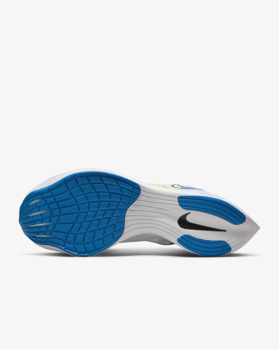 Nike Vaporfly 2 Men's Road Racing Shoes - White/Volt/Racer Blue/Black for Running & Competition