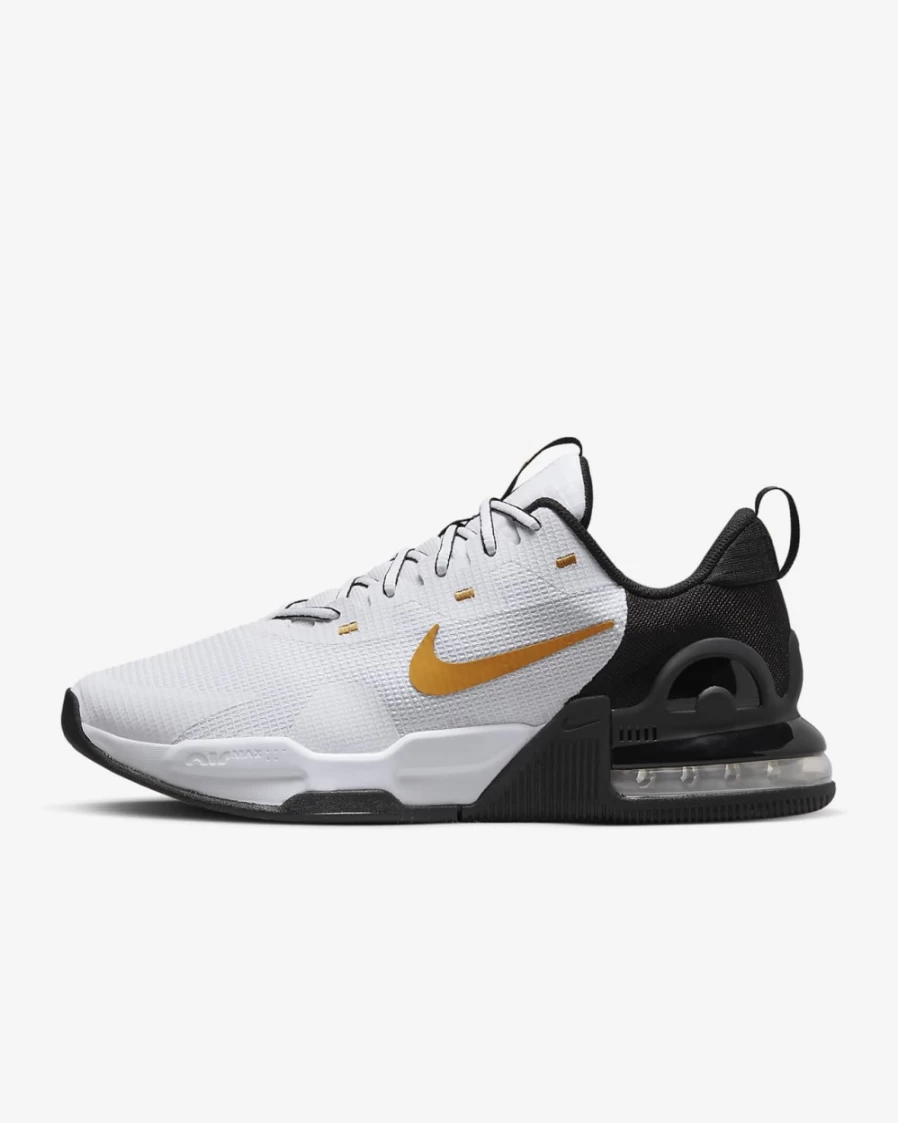 Nike Air Max Alpha Trainer 5 Men's Training Shoes - White/Black/Gold Suede for Men