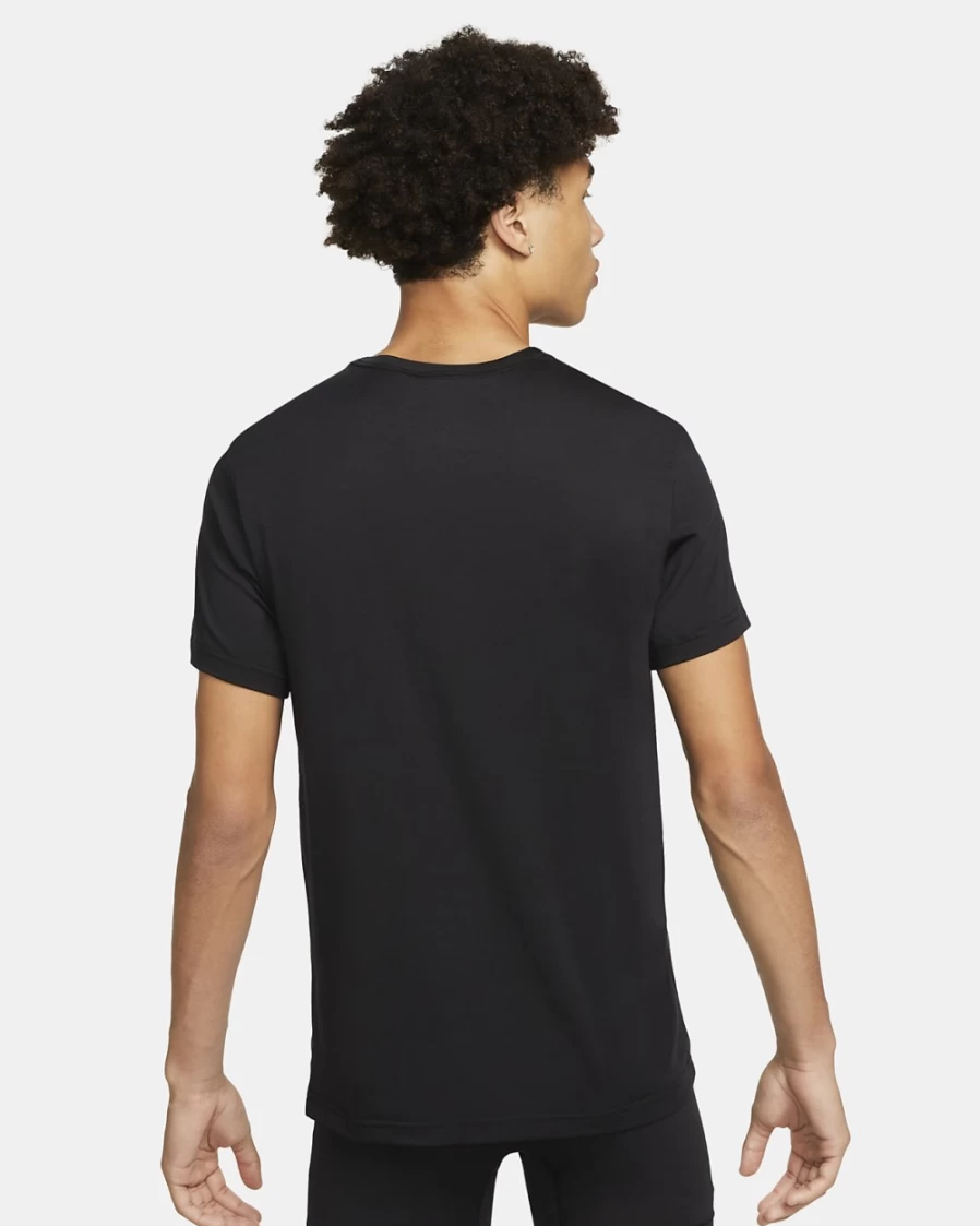 Nike Dri-FIT ReLuxe Men's Black Crew Neck Undershirt 2-Pack - Moisture-Wicking Athletic Shirts