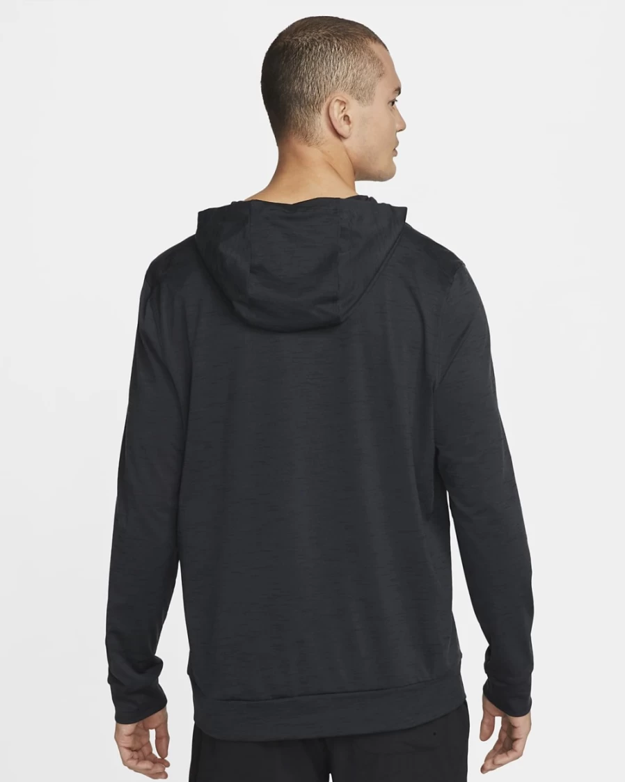 Nike Dri-FIT Men's Lightweight Yoga Hoodie in Off Noir, Black, Heather & Iron Grey