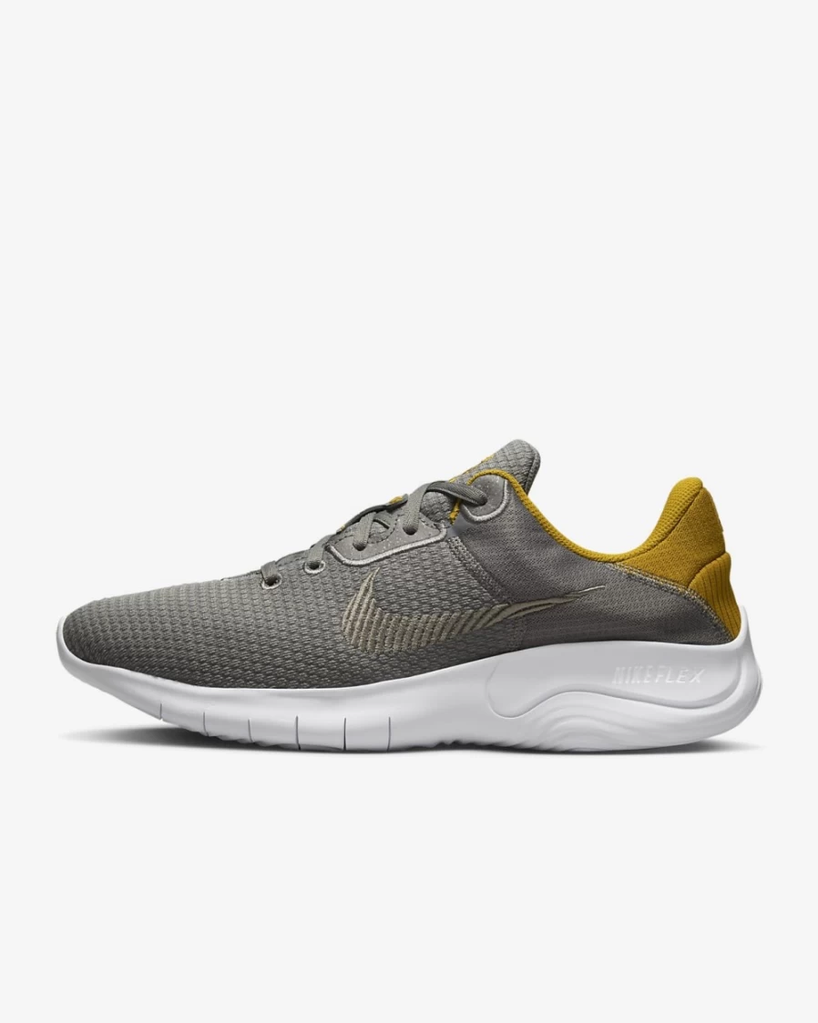 Nike Flex Experience Run 11 Next Nature Men's Road Running Shoes - Flat Pewter/Gold Suede/White/Metallic Pewter