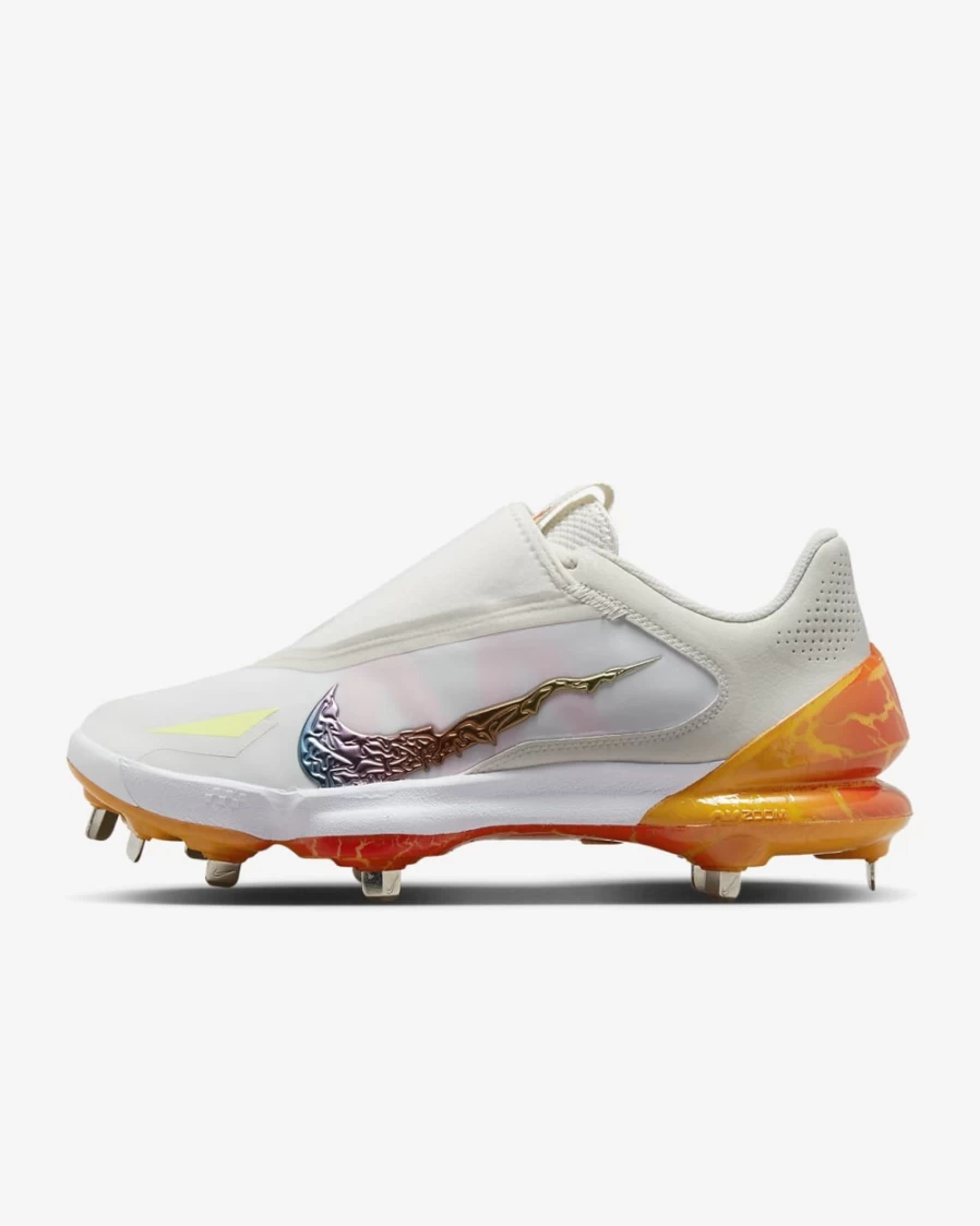 Nike Force Zoom Trout 8 Pro NRG Baseball Cleats for Men - White/Phantom/Laser Orange/Light Crimson