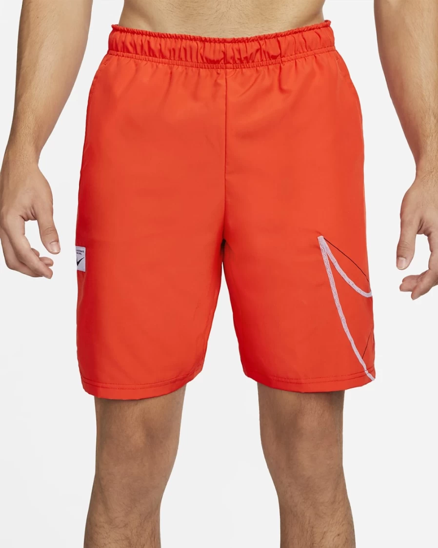 Nike Dri-FIT Flex Men's 9" Fitness Shorts in Picante Red & Blue Whisper - Breathable Woven Workout Shorts for Men