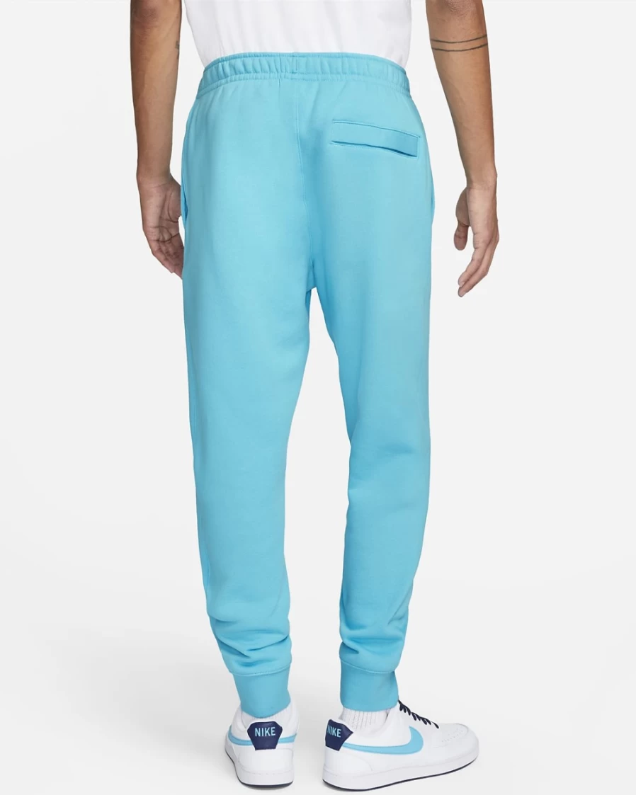 Nike Men's Club Fleece Joggers in Baltic Blue & White - Sportswear Comfort Pants