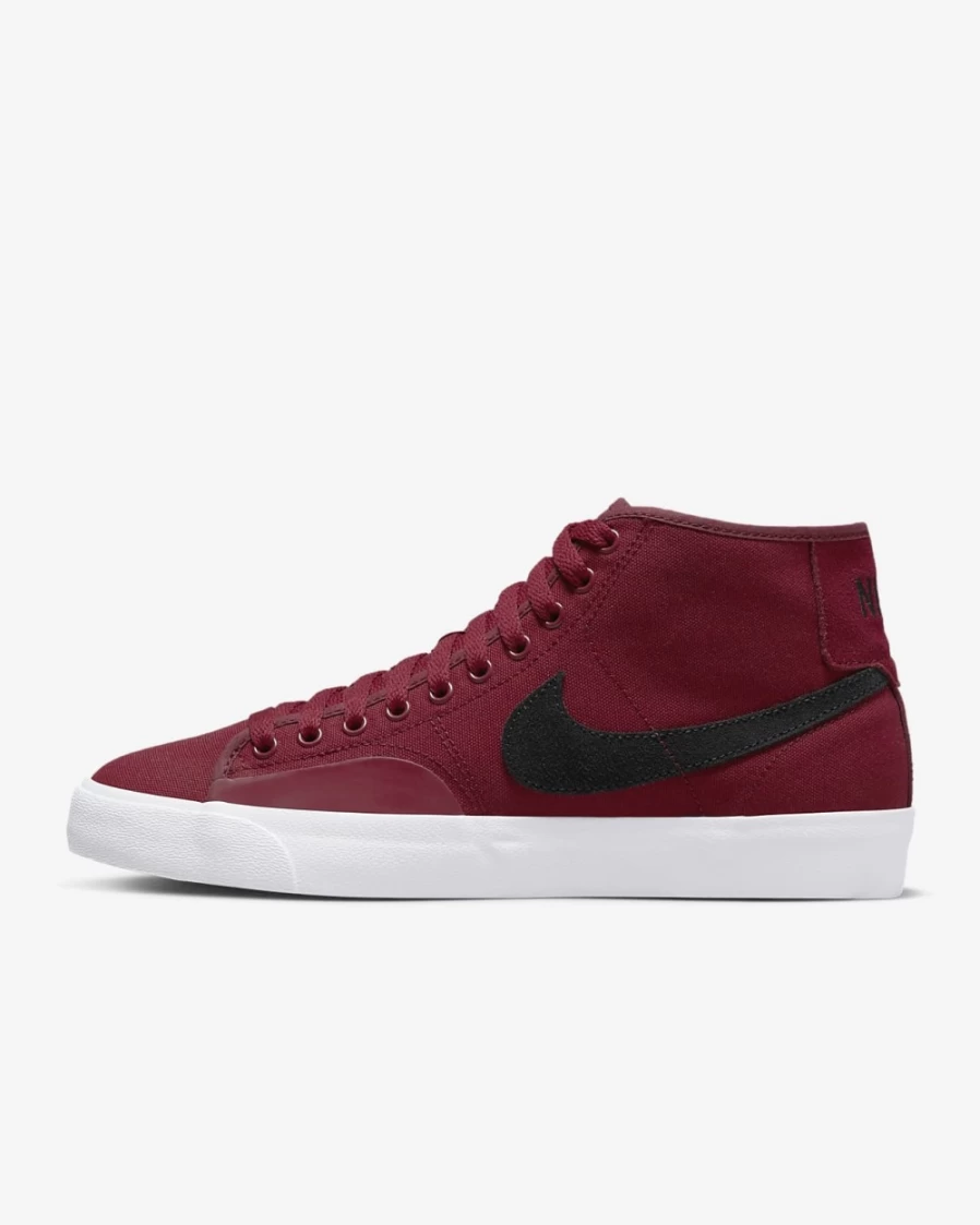 Nike SB Blazer Mid Premium Skate Shoes for Men - Team Red/Black Colorway