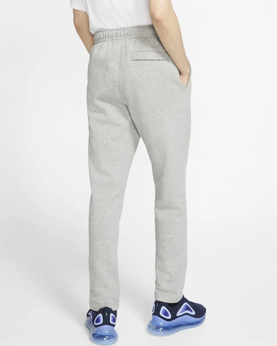 Nike Men's Club Fleece Sweatpants - Dark Grey Heather/Matte Silver/White Athletic Joggers